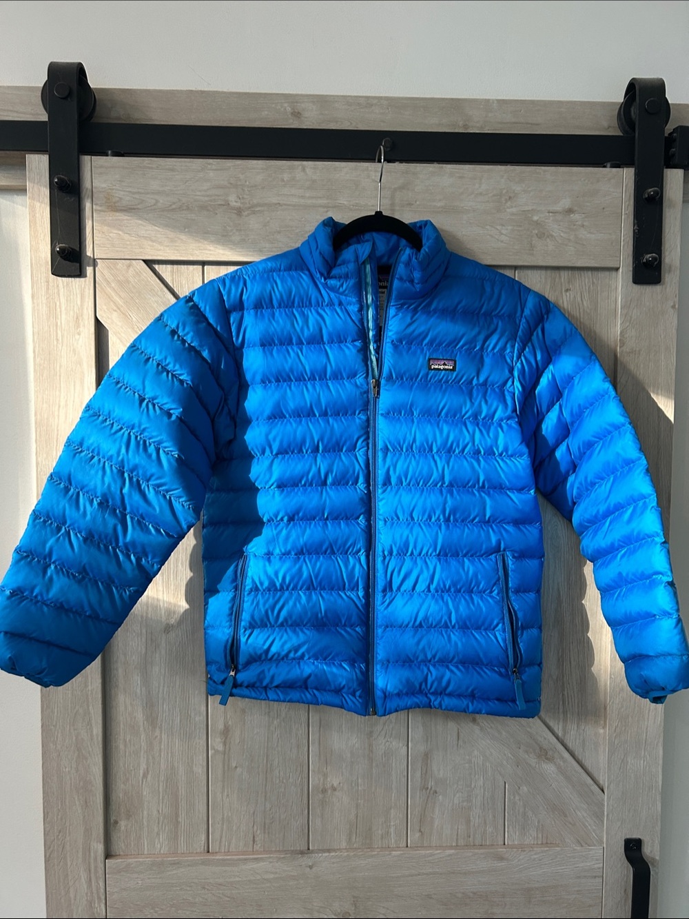 Patagonia Kids Bright Blue Puffer Jacket